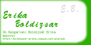 erika boldizsar business card